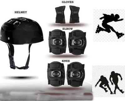 prikli Latest Design Adjustable Multipurpose Cycling / Skating Kit guards combo Skating Kit