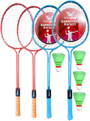 SPO Zone Premium Quality Badminton Rackets With Nylon Shuttle Cocks_21 Badminton Kit