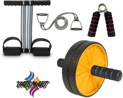 Fitfun TUMMY TRIMMER WITH AB WHEEL, TONING TUBE AND FOAM HAND GRIP Fitness Accessory Kit Kit