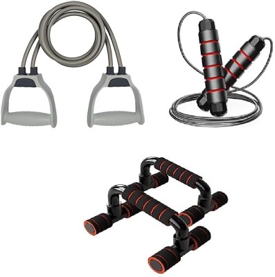 CODIVER Push up bar stand double toning tube with heavy quality skipping rope Fitness Accessory Kit Kit