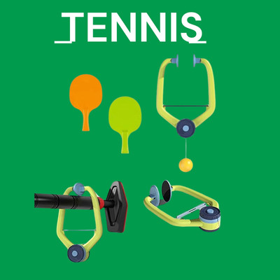 CountryLink Best Hanging Table Tennis Self Training Indoor Gaming 2 Racket & 3 Practice Ball Table Tennis Kit