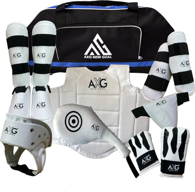 AXG NEW GOAL Durable and Stylish Karate Kit (8 Items) Large for Age 15+yrs Boxing Kit