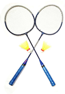 Forgesy SINGLE SHAFT BADMINTON RACKET WITH A PAIR OF SHUTTLE COCK Branded Badminton Kit