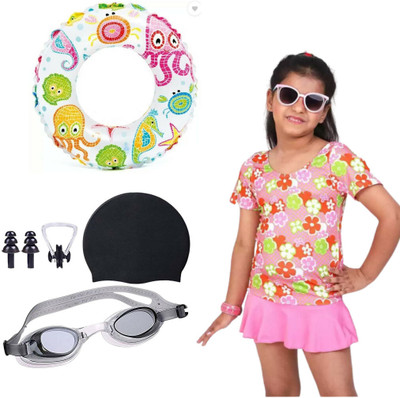 SHIFTER HIGH QUALITY Premium Girls Swimming Kit with swim suits combo for 13-15 YEARS Swimming Kit