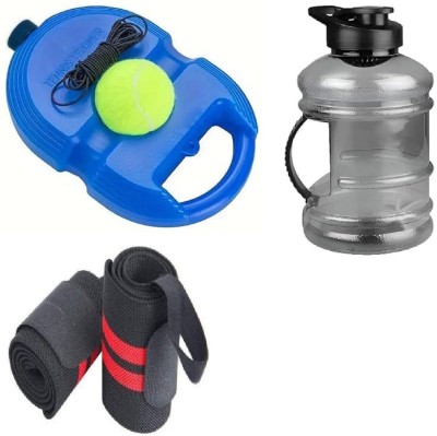 CODIVER Tennis Trainer Rebound Ball Gallon Bottle With Wrist Band Fitness Accessory Kit Kit