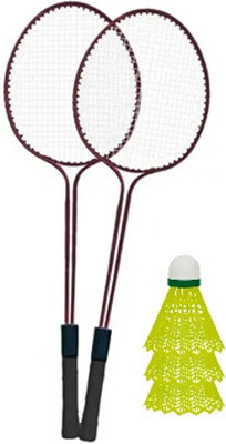KHL Sports 2 PC Badminton set with 3 shuttle cock nylon Badminton Kit
