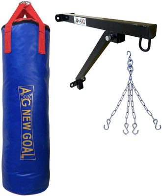 AXG NEW GOAL 3ft Eloquent Unfilled SRF Punching Bag with Wall Stand & Hanging Chain Boxing Kit