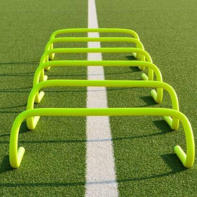gymfreak 6inch Speed Hurdle Agility training hurdles for speed training set of 6 durable PVC Speed Hurdles(For Adults, Children Pack of 6)