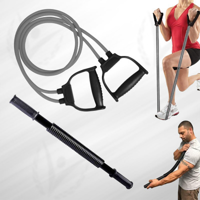 QUICK FIT Fitness Combo of Power Twister 30 Kg & Double Toning Tube for Workout Fitness Accessory Kit Kit