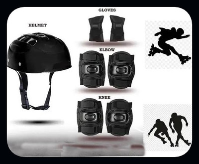 prikli Latest Design Adjustable Multipurpose Cycling / Skating Kit guards combo_pri Skating Kit