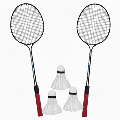 VELLFIRE Double shaft Badminton with 3 feather shuttles Badminton Kit