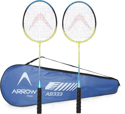 ArrowMax Badminton Rackets Set of 2 For Kids Adults Light Weight Combo Pair Badminton Kit