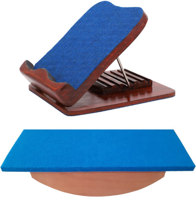 Tycoon Physio Solutions Balance Board with Slant Exercise Board Calf Stretcher Wooden Adjustable Incline Fitness Accessory Kit Kit