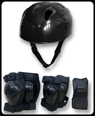 prikli Kids Protective Set black 7 in 1 M SIZE 11-15YEAR Skating Kit Skating Kit_pri Skating Kit