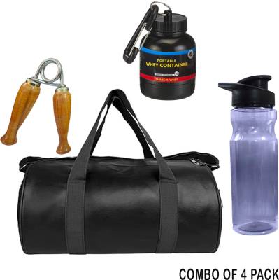 TRUE INDIAN gym bag, SIPPER bottle, MINI WHEY Container with Key