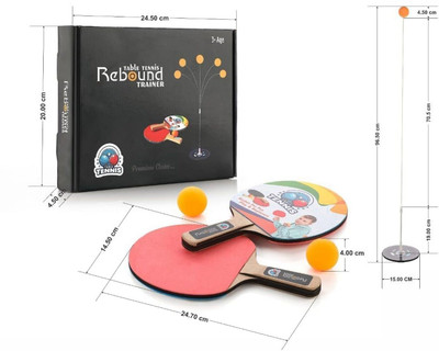Pluspicks Table Tennis Training Kit|Self Traning Equipment for Kids & Adult Multicolor Table Tennis Racquet(Pack of: 1, 500 g)