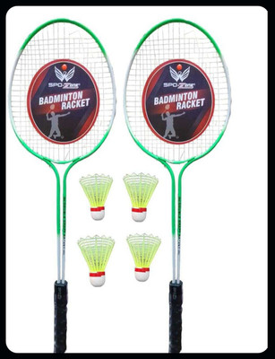 SPO Zone Booster _0.1 Combo Set Of 2 Piece Badminton With 4 Shuttle-48 Badminton Kit