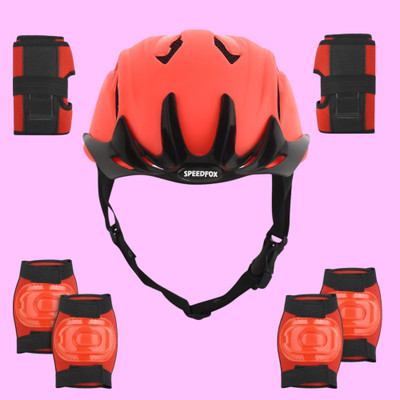 SPEEDFOX Skating Guard Kit for Skating,Cycling free Size(7pcs set)Skating Helmet for kids Cycling Kit