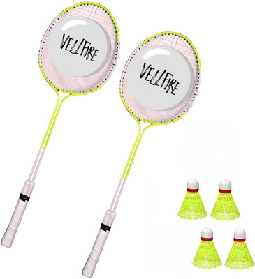 VELLFIRE Double shaft Badminton with 4 pvc shuttles Badminton Kit
