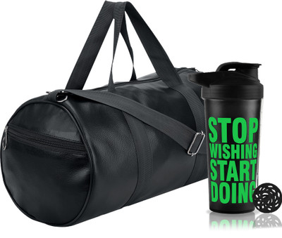 TRUE INDIAN Gym & Travel Duffle Bag Gym Bag With Protein Shaker Bottle Drinking Bottle. Fitness Accessory Kit Kit