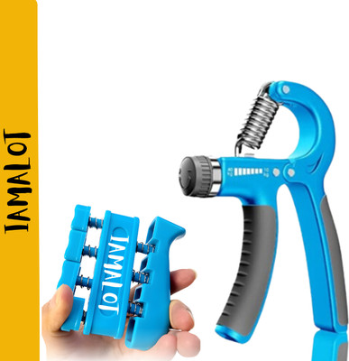 iamalot Combo (Pack of 2) Adjustable Counter Hand Grip With Dolphin Finger Exercisers Fitness Accessory Kit Kit
