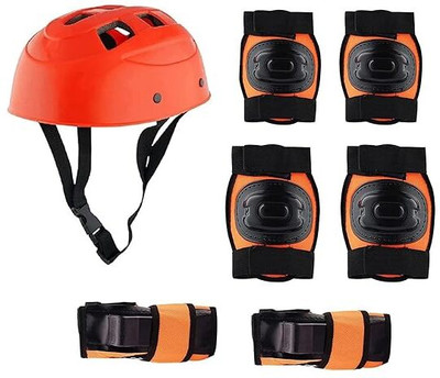 Rakso Skating Protection Kit-Helmet+Elbow Guard+Knee Guard+Hand Guard|Skating Kit Skating Kit