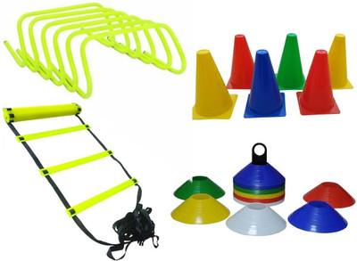 HOC Agility Speed Hurdle, Speed Ladder, Soccer Cone, & Cone Marker Football & Fitness Kit