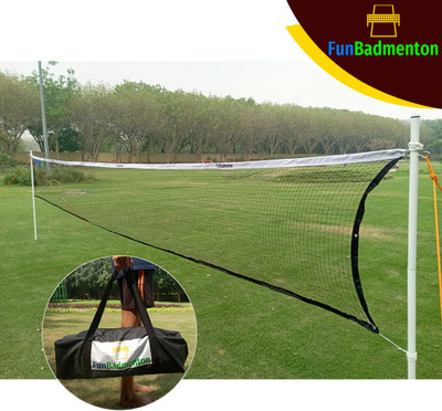 FunBadmenton Sturdy Badminton Pole, Lightweight, Durable, Portable Foldable for Outdoor Games Badminton Kit