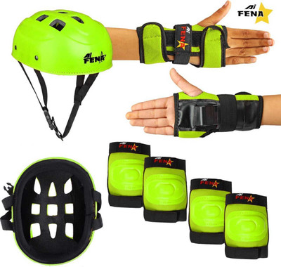 Fena Protective Kit (Age - 6-12 Yrs) | Ideal for Skating & Cycling, Junior Skating Kit