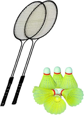 Monika Sports 2 PC Badminton set & 10 Nylon shuttle cock Badminton Kit