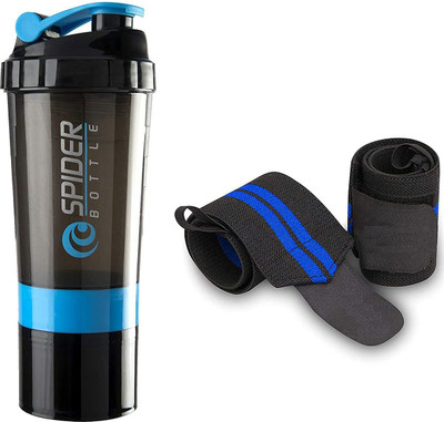 Fitnesstricks 2 In 1 Combo Of Shaker Bottle With Wrist Band Gym & Sports Kit Fitness Accessory Kit Kit