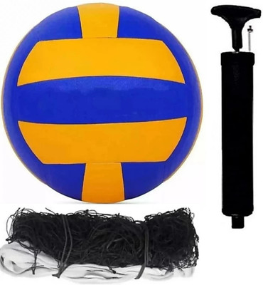 HOC CLASSIC 14 AND NYLON NET BLACK WITH AIR PUMP Volleyball Kit