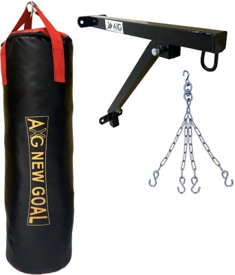 AXG NEW GOAL 3ft Eloquent Unfilled SRF Punching Bag with Wall Stand & Hanging Chain Boxing Kit