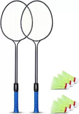 Forgesy BADMINTION SET DOUBLE WRAD WITH 6_PC SHUTTLE COCK Branded Badminton Kit