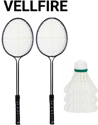 VELLFIRE Double shaft Badminton with 3 feather shuttles Badminton Kit