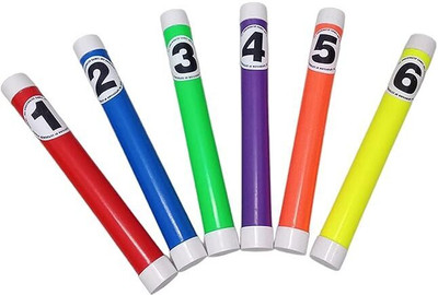 FITFIX Multicolor Swimming Pool Dive Sticks Set for Teens, 6 Vibrant Colors Swimming Kit