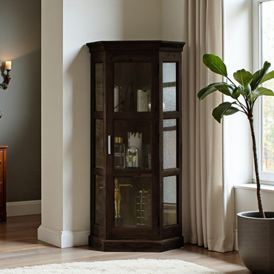 THE ATTIC Solid Wood Kitchen Cabinet(Finish Color - Walnut Small, Pre-assembled)