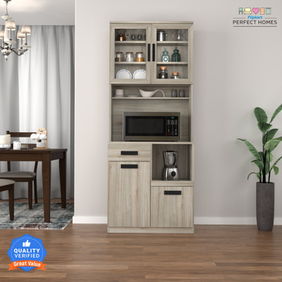Flipkart Perfect Homes Ramsey Engineered Wood Kitchen Cabinet(Finish Color - Melamine SP Teak, Knock Down)