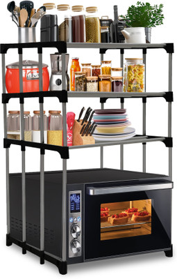 RAXON WORLD Utensil Kitchen Rack Carbon Steel Multi Functional MicroWave Kitchen Rack