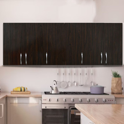 SPECIALITY PANELS 6 Doors Modular Wall Cabinet with Borer & Termites Free Assembly Engineered Wood Kitchen Cabinet(Finish Color - Rose Wood, Pre-assembled)