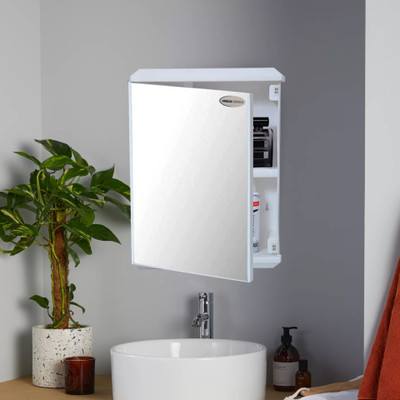 URBAN CHOICE TrueLook Model TrueLook Shelf Cabinet Bathroom Mirror(Rectangle Finish : Glossy)