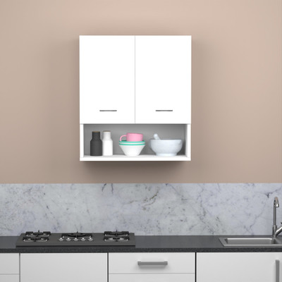 Divysa 2DOOR_KC_WT_OPEN Engineered Wood Kitchen Cabinet(Finish Color - White, DIY(Do-It-Yourself))