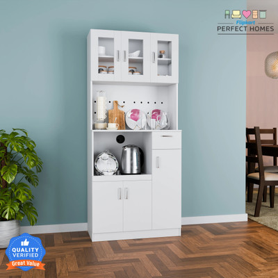 Flipkart Perfect Homes Haven Engineered Wood Kitchen Cabinet(Finish Color - Melamine Frosty White, Knock Down)