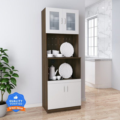 Flipkart Perfect Homes Haven Engineered Wood Kitchen Cabinet(Finish Color - Walnut & White, Knock Down) deal from flipkart