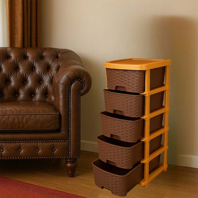 MAXTID 5 Compartments Plastic PP(Brown)