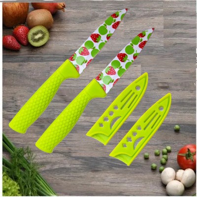 xoxo impex 2 Pc Stainless Steel, Carbon Steel Knife Set Stainless Steel Printed Kitchen Knife Set with Non-Slip Handle