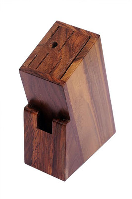 WoodHandicraft Empty Cutlery Box Case(Brown  Holds 8 Pieces)