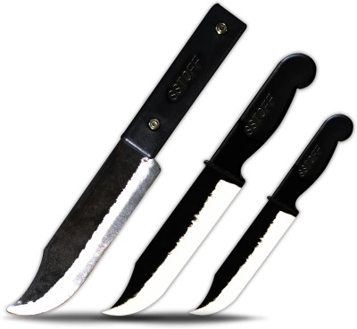 Hozon 3 Pc Iron Knife Set Multi Purpose Heavy Duty All-Purpose Kitchen Knife Set