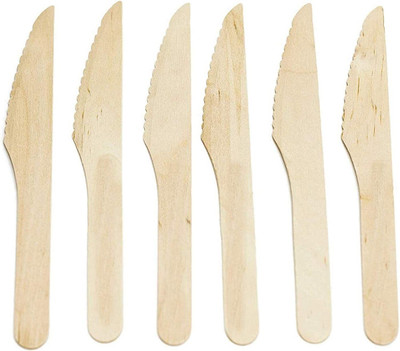 ASTRELLA 100 Pc Wood Knife Set Disposable Biodegradable Wooden Knives |Pack of 100| 160 MM (16 CM)