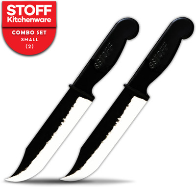 Hozon 2 Pc Iron Knife Set STOFF Kitchenware Premium Quality Utility/Chef/Prof Knife, Heavy Duty Sharp Edge